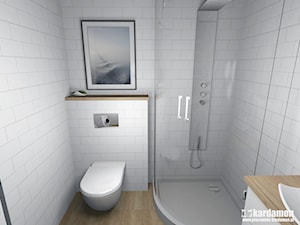 Mieszkanie w kamienicy - Mała bez okna łazienka, styl skandynawski - zdjęcie od Pracownia Kardamon