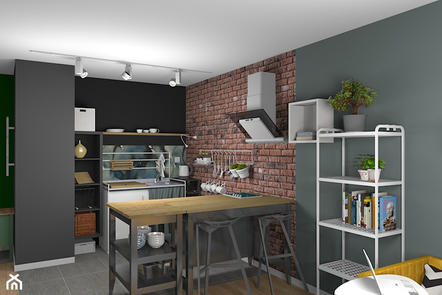 Mieszkanie dla lekkoducha za grosze - Kuchnia, styl industrialny - zdjęcie od Pracownia Kardamon