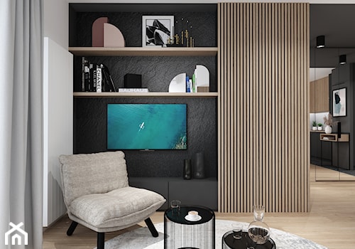 AW/ML/2019 - Średni czarny salon, styl nowoczesny - zdjęcie od Kaza_concept