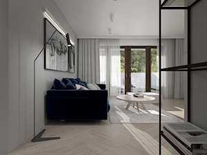 A/KK/1/16 - Średni szary salon z tarasem / balkonem, styl minimalistyczny - zdjęcie od Kaza_concept