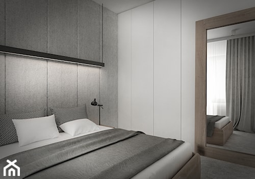 A/KK/1/16 - Średnia biała sypialnia, styl minimalistyczny - zdjęcie od Kaza_concept
