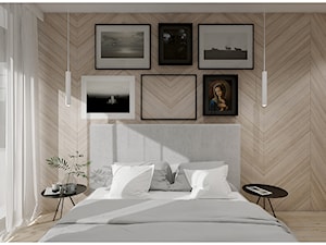 M3 dla czwórki. - Średnia beżowa sypialnia, styl nowoczesny - zdjęcie od Kaza_concept