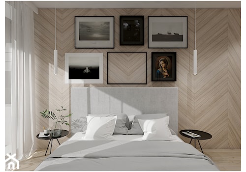 M3 dla czwórki. - Średnia beżowa sypialnia, styl nowoczesny - zdjęcie od Kaza_concept