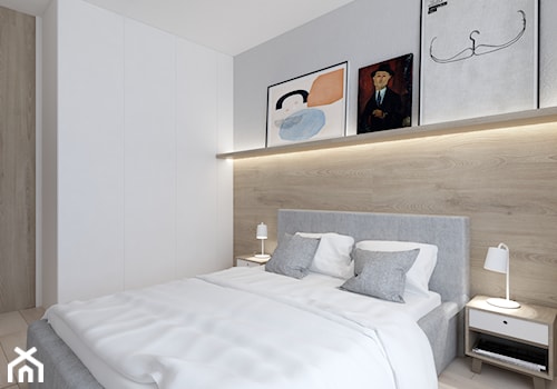 A/MLO/7/18 - Średnia szara sypialnia, styl nowoczesny - zdjęcie od Kaza_concept