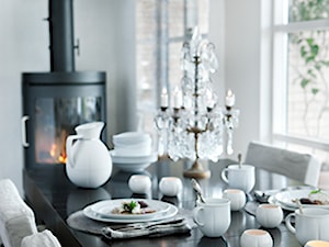 Średnia biała jadalnia jako osobne pomieszczenie - zdjęcie od decosalon