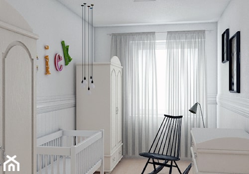 Mieszkanie 77m2, Włocławek - Średni biały pokój dziecka dla niemowlaka dla chłopca dla dziewczynki, styl tradycyjny - zdjęcie od MArker Studio
