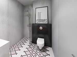 Apartament Śródmieście - Mała bez okna łazienka, styl industrialny - zdjęcie od Krystyna Regulska Architektura Wnętrz