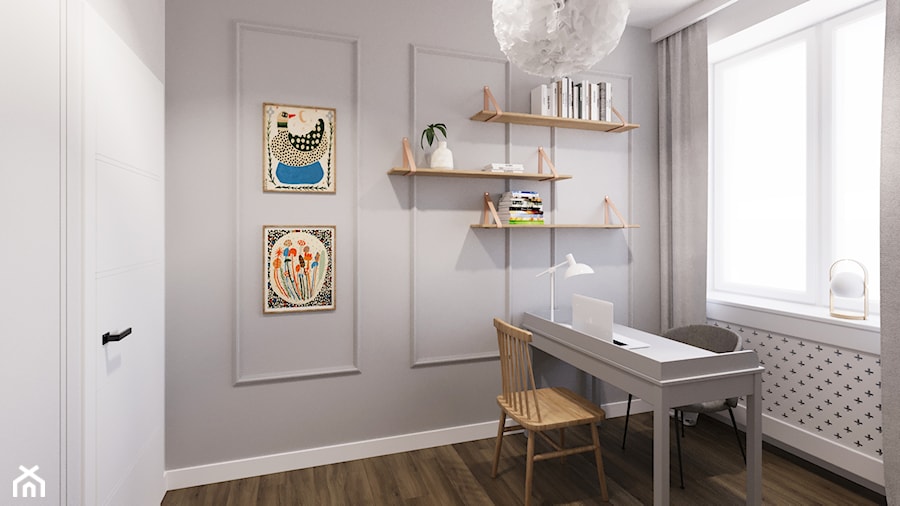 Klasyczny apartament - Biuro, styl skandynawski - zdjęcie od Krystyna Regulska Architektura Wnętrz