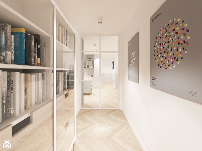 Apartament dla dwojga - Hol / przedpokój, styl skandynawski - zdjęcie od Krystyna Regulska Architektura Wnętrz