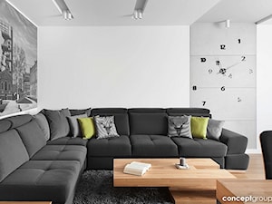 Mieszkanie w Chorzowie - Realizacja - Średni biały salon, styl nowoczesny - zdjęcie od Conceptgroup