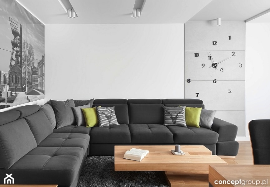 Mieszkanie w Chorzowie - Realizacja - Średni biały salon, styl nowoczesny - zdjęcie od Conceptgroup