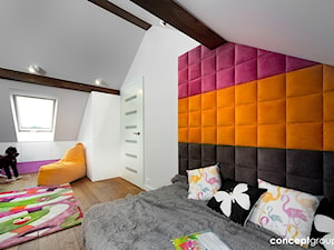 Dom w Raciborzu - Realizacja - Średni szary pokój dziecka dla dziecka dla nastolatka dla chłopca dla dziewczynki, styl nowoczesny - zdjęcie od Conceptgroup