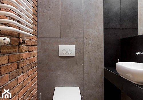 Dom w Rudzie Śląskiej - Realizacja - Mała bez okna z lustrem łazienka, styl nowoczesny - zdjęcie od Conceptgroup