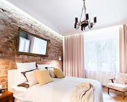 Sypialnia z ceglaną ścianą - aranżacje, pomysły, inspiracje