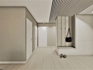 Mieszkanie Dla Młodych :) - Średni z wieszakiem beżowy hol / przedpokój, styl minimalistyczny - zdjęcie od Inside Outside Design