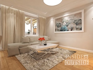 Nowoczesne, jasne, gustowne wnętrze.. - Mały szary salon, styl nowoczesny - zdjęcie od Inside Outside Design