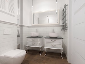 Łazienka stylizowana - Z dwoma umywalkami łazienka, styl glamour - zdjęcie od Inside Outside Design