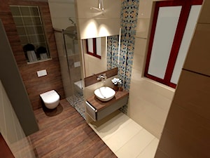 Łazienka z kolorową mozaiką