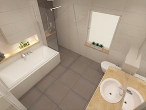 Łazienki sympatycznych sióstr :) - Średnia łazienka z oknem, styl nowoczesny - zdjęcie od Inside Outside Design