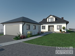 Projekt elewacji domu jednorodzinnego w Gostyni - Domy tradycyjne, styl tradycyjny - zdjęcie od Inside Outside Design