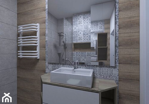 Projekt niedużego mieszkania - Średnia bez okna łazienka, styl nowoczesny - zdjęcie od IM WNĘTRZA | Projektowanie wnętrz