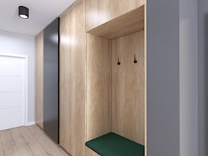 Mieszkanie z czarną kuchnią - Hol / przedpokój, styl nowoczesny - zdjęcie od IM WNĘTRZA | Projektowanie wnętrz