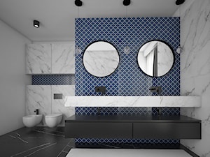 Projekt pokoju kąpielowego - Duża z punktowym oświetleniem łazienka, styl nowoczesny - zdjęcie od IM WNĘTRZA | Projektowanie wnętrz