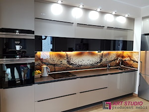 Kuchnia ze szkłem na panelu - zdjęcie od Art.studio