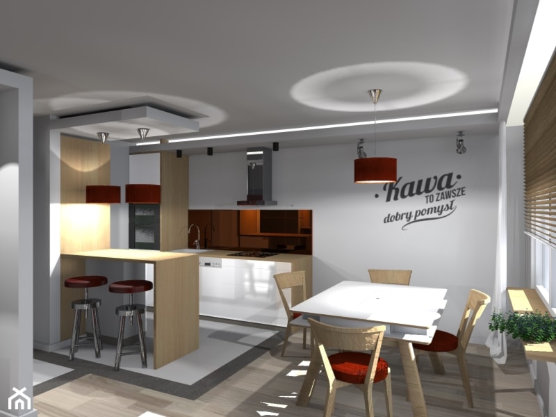 Mieszkanie dla 1 osoby Ruda Śląska - Kuchnia, styl nowoczesny - zdjęcie od Ideal Place - Homebook