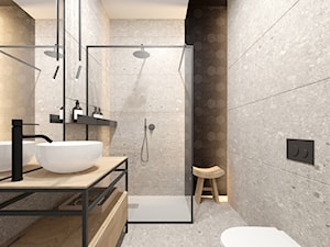 Dwie łazienki w stylu japandi. - zdjęcie od Archomega Biuro Architektoniczne