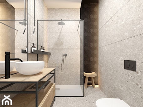 Aranżacje wnętrz - Łazienka: Dwie łazienki w stylu japandi. - Archomega Biuro Architektoniczne. Przeglądaj, dodawaj i zapisuj najlepsze zdjęcia, pomysły i inspiracje designerskie. W bazie mamy już prawie milion fotografii!