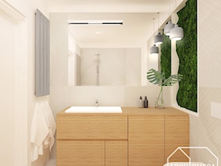 łazienka  z zieloną ścianą