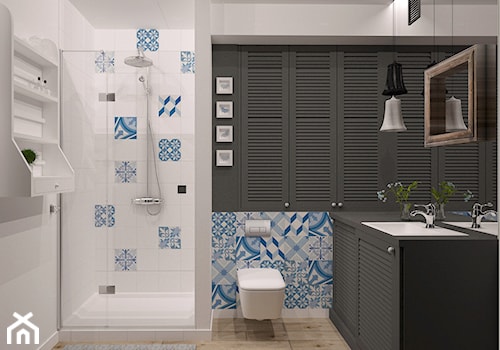 łazienka z azulejos - zdjęcie od Archomega Biuro Architektoniczne
