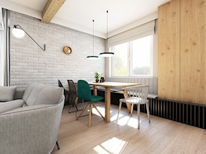 Mieszkanie ze ścianą ombre - zdjęcie od Archomega Biuro Architektoniczne