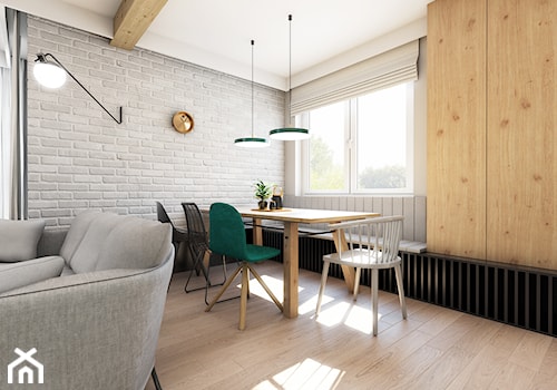 Mieszkanie ze ścianą ombre - zdjęcie od Archomega Biuro Architektoniczne