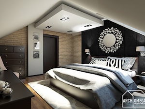 sypialnia na poddaszu - zdjęcie od Archomega Biuro Architektoniczne