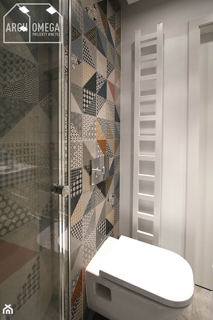 minimalistyczna mała łazienka - zdjęcie od Archomega Biuro Architektoniczne - Homebook
