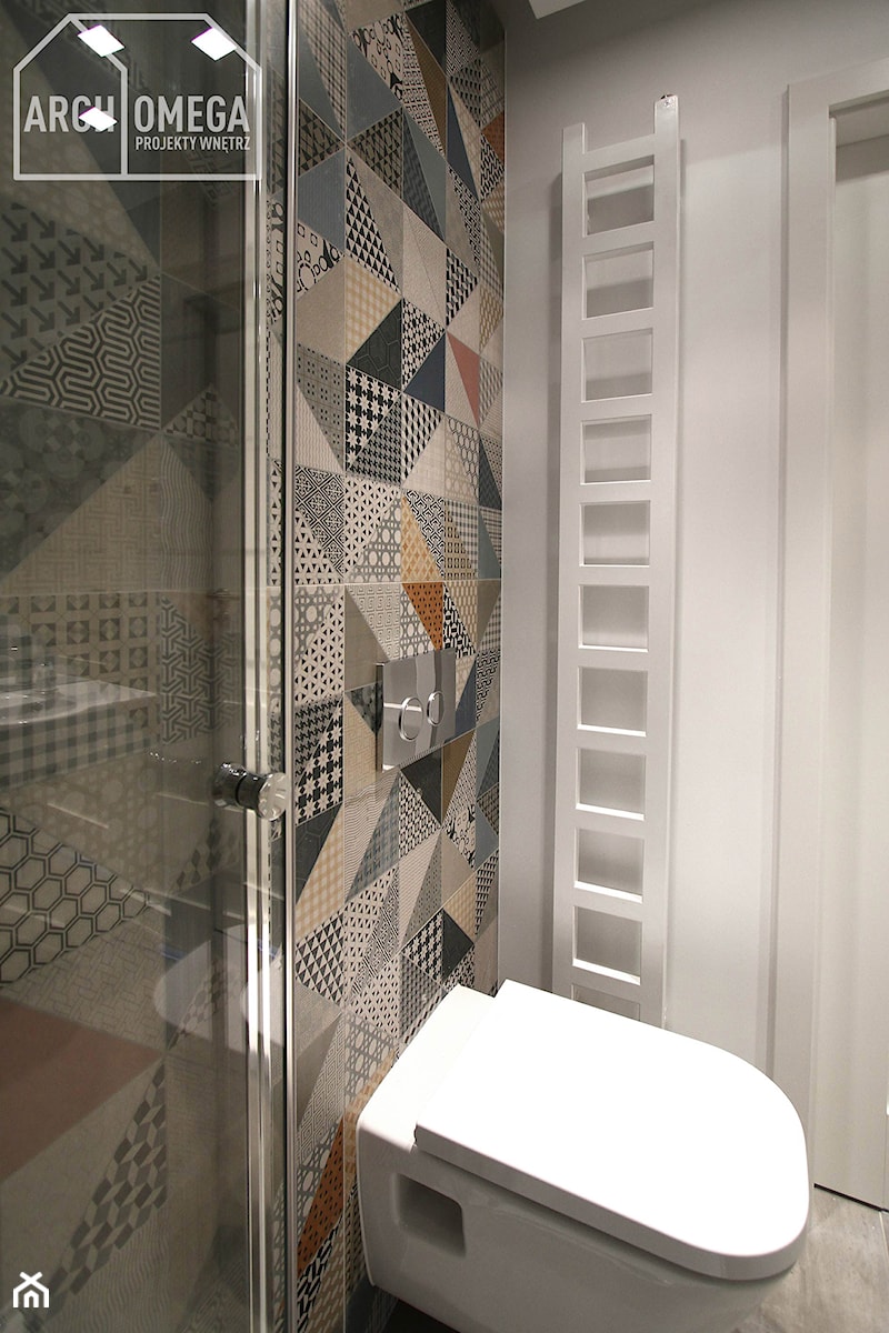 minimalistyczna mała łazienka - zdjęcie od Archomega Biuro Architektoniczne