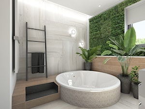 projekt łazienki myślenice urban jungle - zdjęcie od Archomega Biuro Architektoniczne