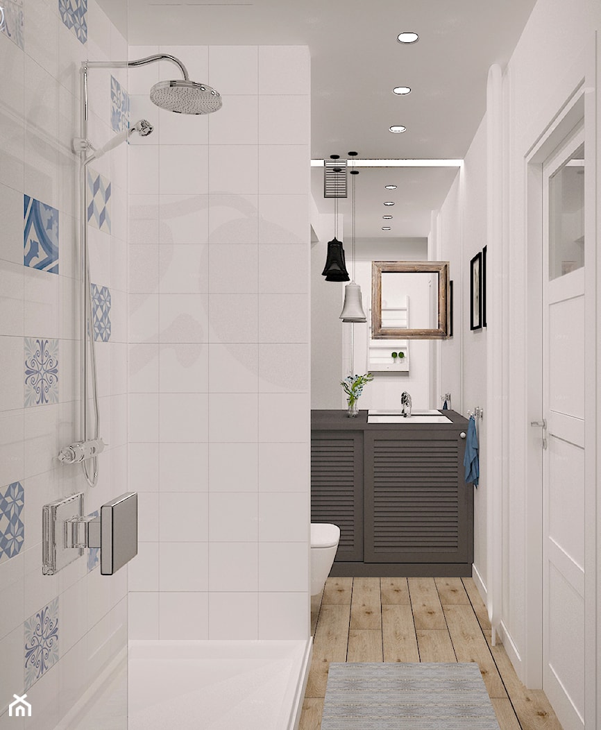łazienka z azulejos - zdjęcie od Archomega Biuro Architektoniczne - Homebook