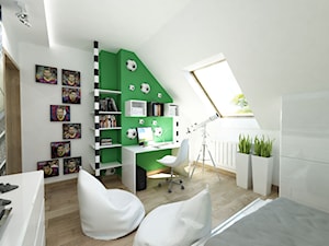 Duży biały zielony pokój dziecka dla dziecka dla nastolatka dla chłopca dla dziewczynki - zdjęcie od iProjektowanieWnętrz