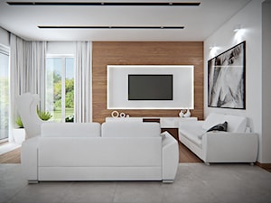 Średni biały salon, styl skandynawski - zdjęcie od iProjektowanieWnętrz