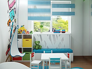 Średni biały pokój dziecka dla dziecka dla chłopca - zdjęcie od iProjektowanieWnętrz