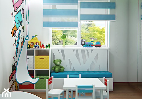 Średni biały pokój dziecka dla dziecka dla chłopca - zdjęcie od iProjektowanieWnętrz