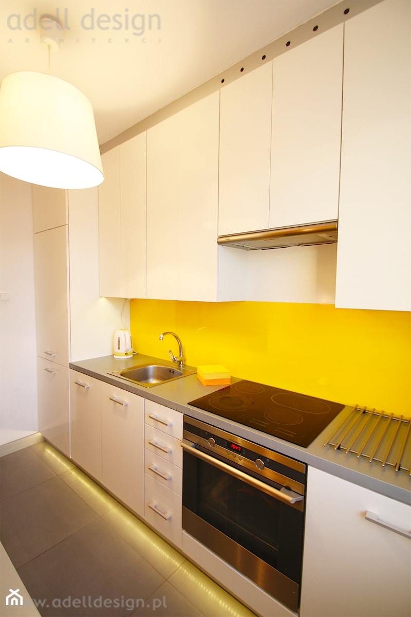 YELLOW KITCHEN / ŻÓŁTA KUCHNIA - realizacja projektu adell design ARCHITEKCI - zdjęcie od adell design ARCHITEKCI