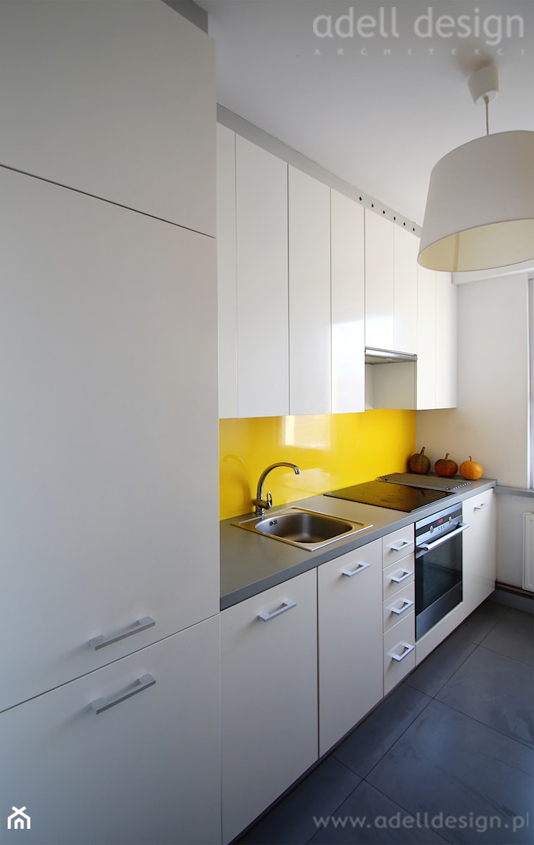 YELLOW KITCHEN / ŻÓŁTA KUCHNIA - realizacja projektu adell design ARCHITEKCI - zdjęcie od adell design ARCHITEKCI