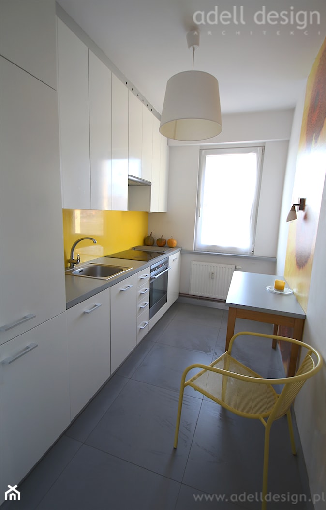 YELLOW KITCHEN / ŻÓŁTA KUCHNIA - realizacja projektu adell design ARCHITEKCI - zdjęcie od adell design ARCHITEKCI - Homebook