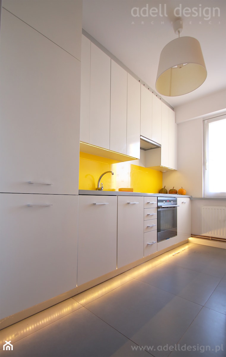 YELLOW KITCHEN / ŻÓŁTA KUCHNIA - realizacja projektu adell design ARCHITEKCI - zdjęcie od adell design ARCHITEKCI