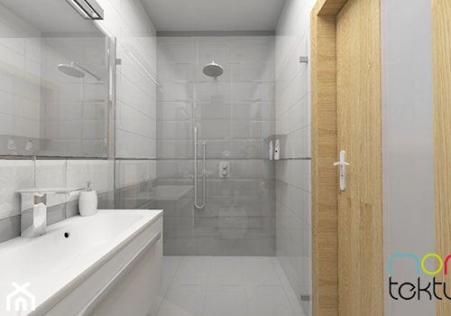 Łazienka 4m2 - Mała bez okna łazienka, styl nowoczesny - zdjęcie od MONOTEKTURA
