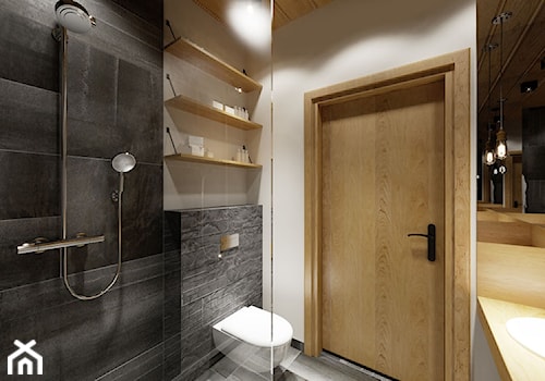 Apartament 47m2. Zakopane - Mała łazienka, styl nowoczesny - zdjęcie od PRØJEKTYW | Architektura Wnętrz & Design